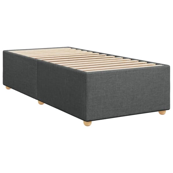 vidaXL Sengeramme mørkegrå 100x200 cm stoff