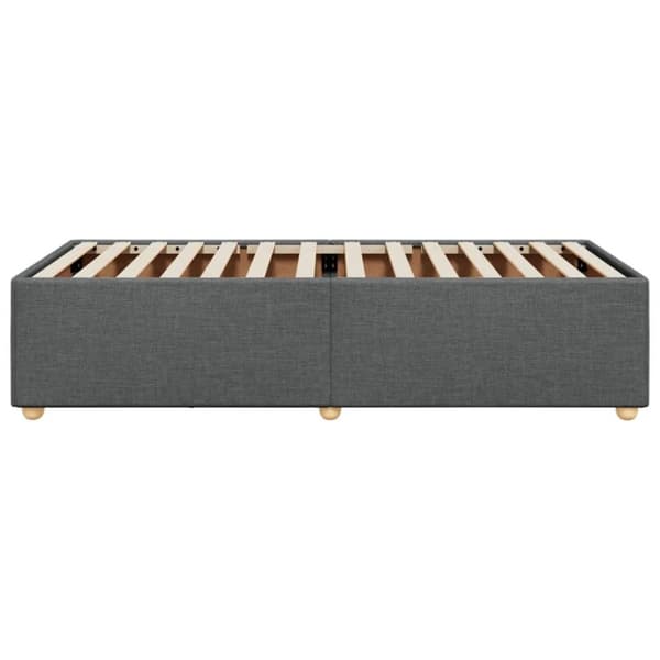 vidaXL Sengeramme mørkegrå 90x190 cm stoff