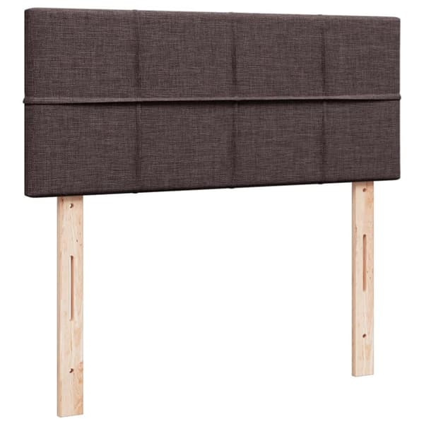 vidaXL kontinentalseng med madras 120x190 cm stof mørkebrun