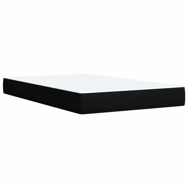 vidaXL Seng med madrass boksfjær svart 120x200 cm stoff