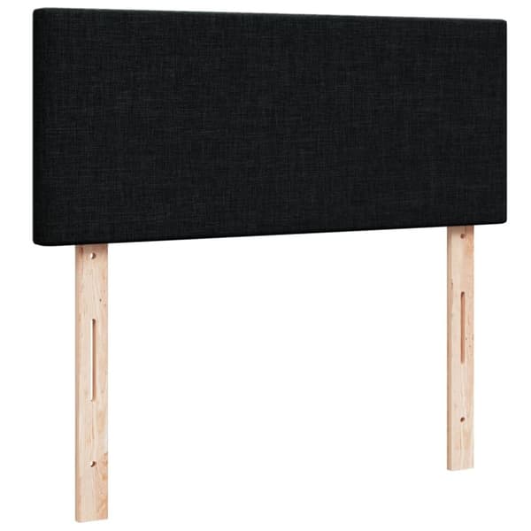 vidaXL Seng med madrass boksfjær svart 120x200 cm stoff