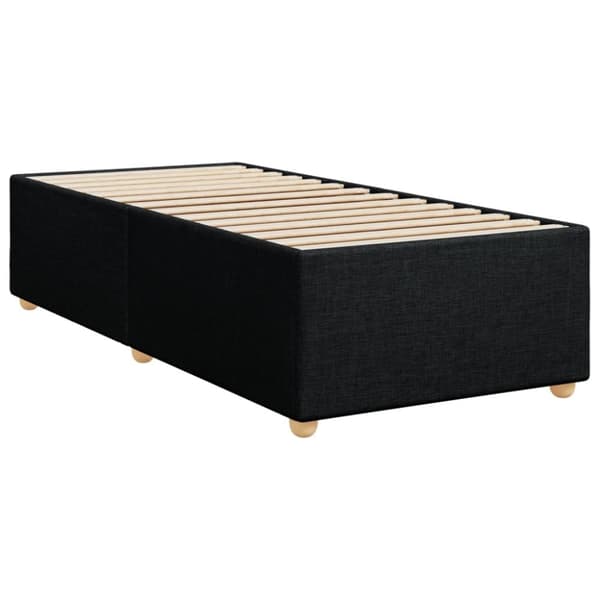 vidaXL Jenkkisänky patjalla musta 90x200 cm kangas