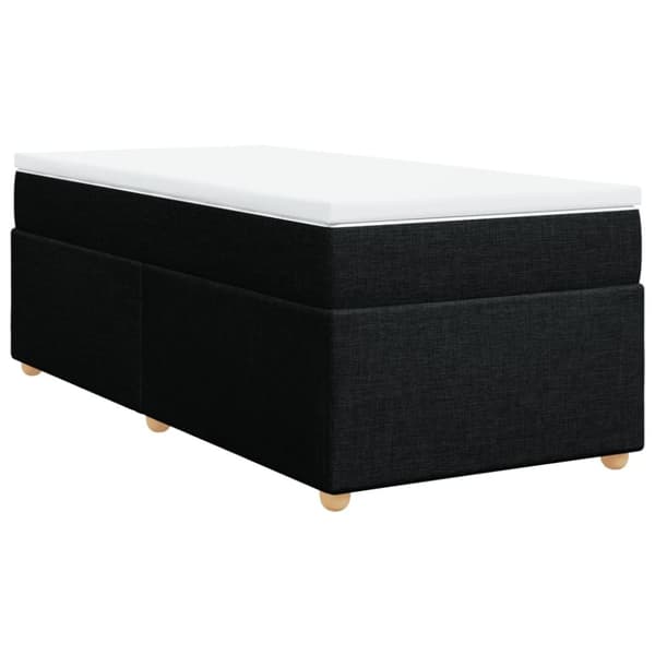vidaXL Jenkkisänky patjalla musta 90x200 cm kangas