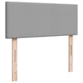 Miniatyrbilde 8 av 11: vidaXL Seng med madrass boksfjær lysegrå 120x200 cm stoff