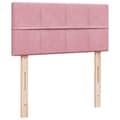 Miniatyrbilde 9 av 11: vidaXL Seng med madrass boksfjær rosa 90x190 cm fløyel