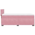 Miniatyrbilde 10 av 11: vidaXL Seng med madrass boksfjær rosa 90x190 cm fløyel