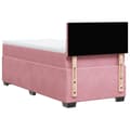 Miniatyrbilde 11 av 11: vidaXL Seng med madrass boksfjær rosa 90x190 cm fløyel