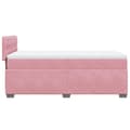 Miniatyrbilde 10 av 11: vidaXL Seng med madrass boksfjær rosa 100x200 cm fløyel