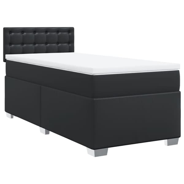 vidaXL Jenkkisänky patjalla musta 90x190 cm keinonahka