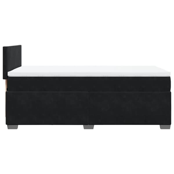 vidaXL kontinentalseng med madras 90x190 cm fløjl sort