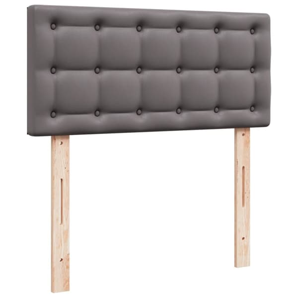 vidaXL Jenkkisänky patjalla harmaa 100x200 cm keinonahka