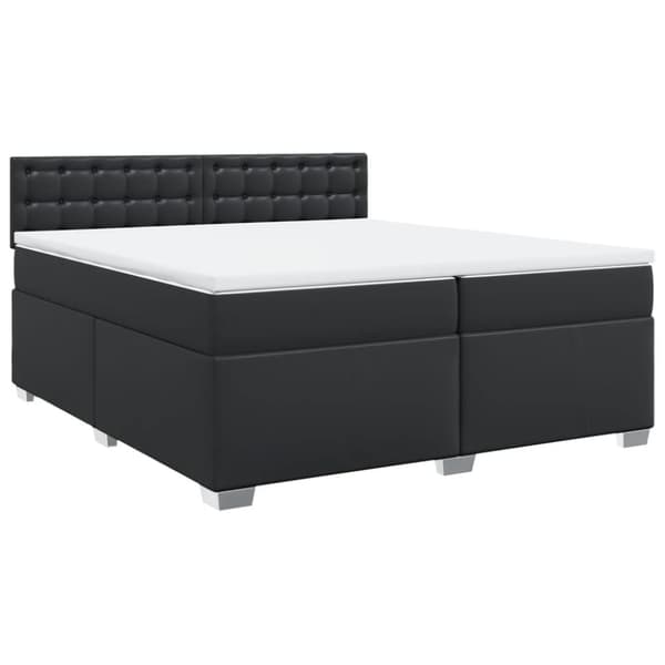 vidaXL Jenkkisänky patjalla musta 200x200 cm keinonahka