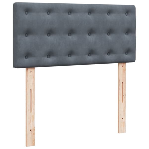 vidaXL Jenkkisänky patjalla tummanharmaa 90x190 cm sametti