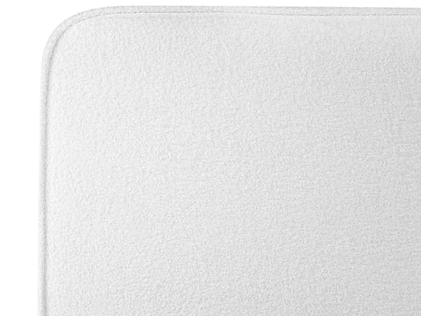 Seng Off-White Boucle 160 x 200 cm Moderne To Mands Seng Blød Sengegavl Dobbeltseng Sengeramme Retro Design
