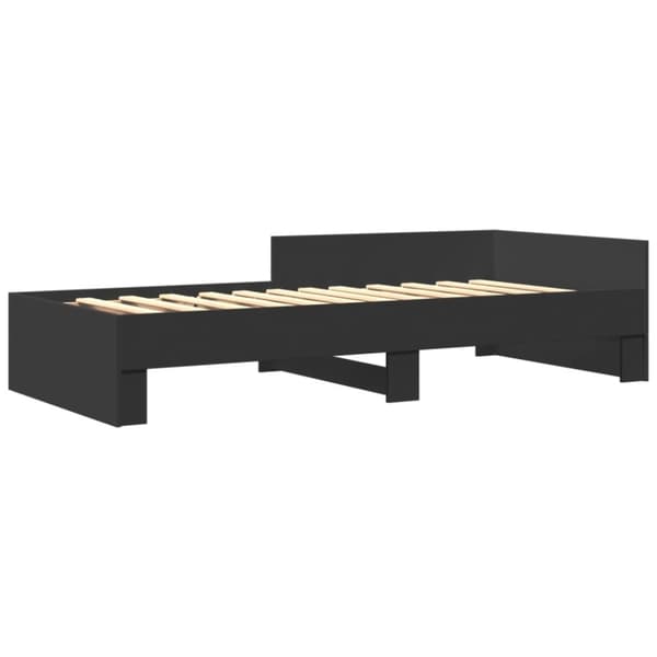 vidaXL sengeramme 90x190 cm konstrueret træ sort