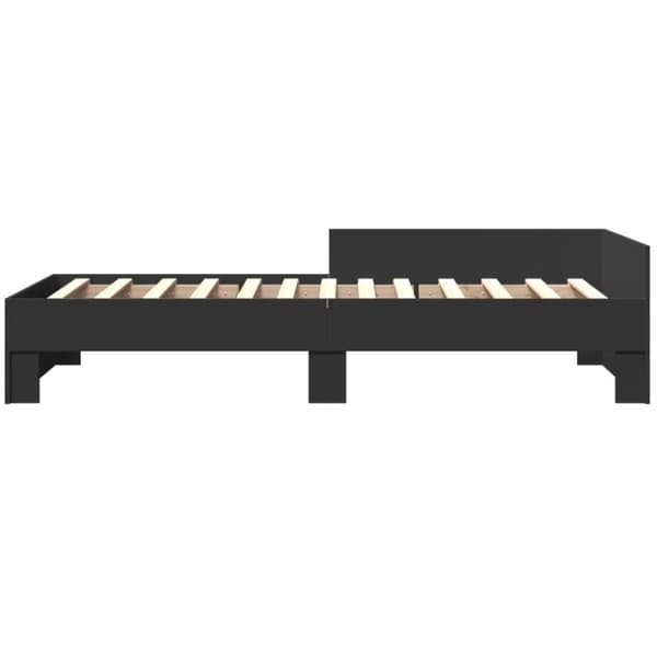 vidaXL sengeramme 90x190 cm konstrueret træ sort