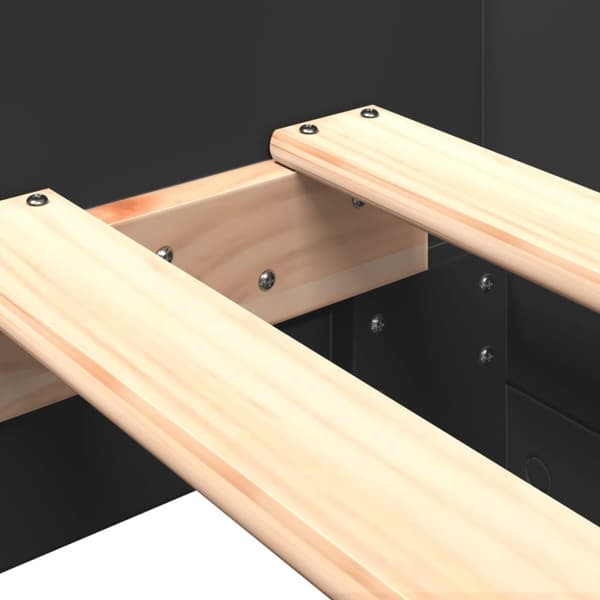 vidaXL sengeramme 90x190 cm konstrueret træ sort