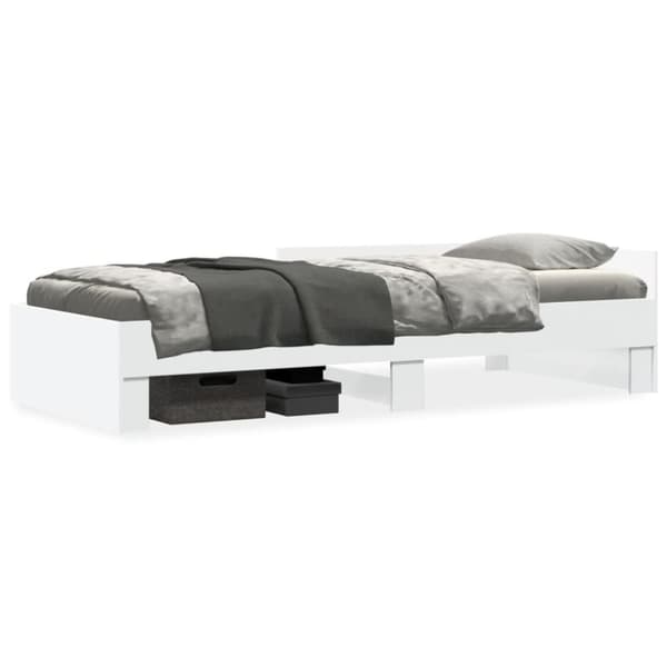 vidaXL Sengeramme hvit 90x190 cm konstruert tre