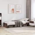 Miniatyrbilde 4 av 10: vidaXL Sengeramme uten madrass brun eik 90x190 cm konstruert tre