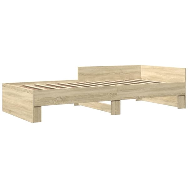 vidaXL Sengeramme uten madrass sonoma eik 90x190 cm konstruert tre