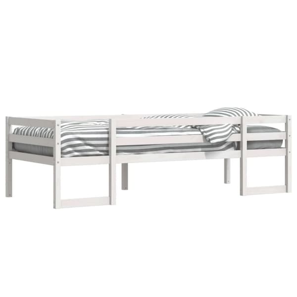 vidaXL Sengeramme for barn hvit 75x190 cm heltre furu