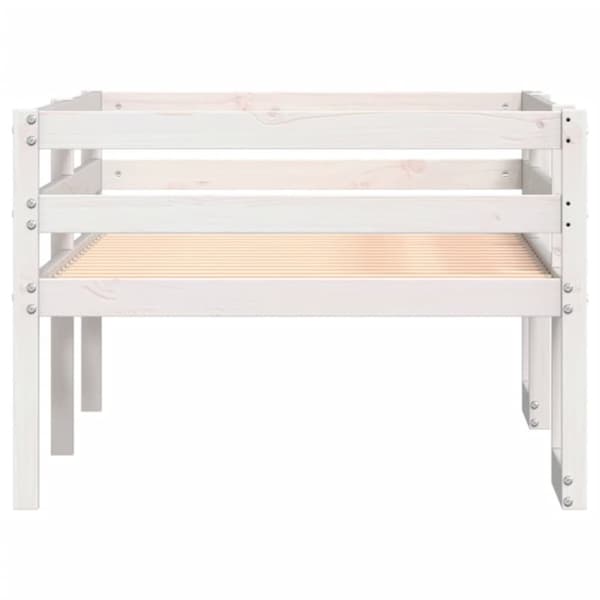 vidaXL Sengeramme for barn hvit 75x190 cm heltre furu