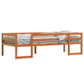 Miniatyrbilde 5 av 11: vidaXL Sengeramme for barn voksbrun 75x190 cm heltre furu