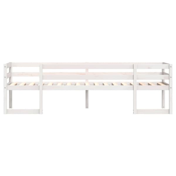 vidaXL sengeramme til juniorseng 90x190 cm massivt fyrretræ hvid