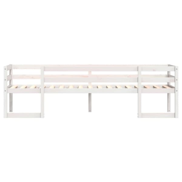 vidaXL sengeramme til juniorseng 90x200 cm massivt fyrretræ hvid