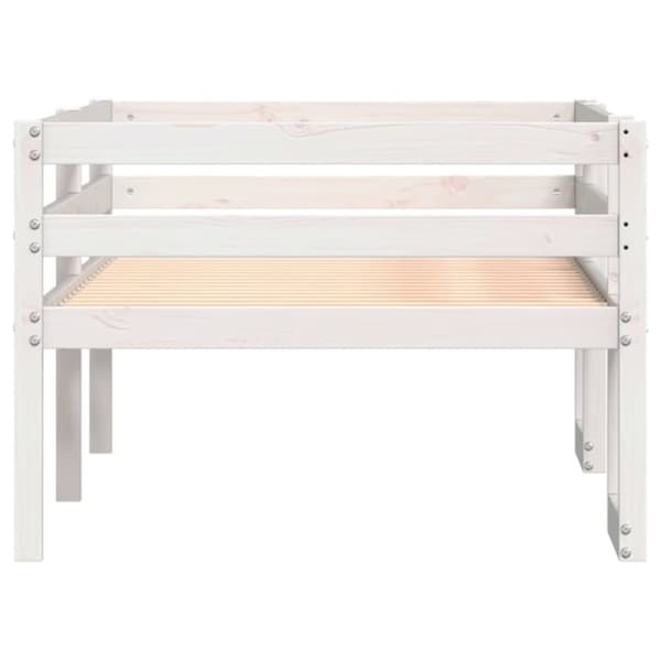 vidaXL sengeramme til juniorseng 90x200 cm massivt fyrretræ hvid