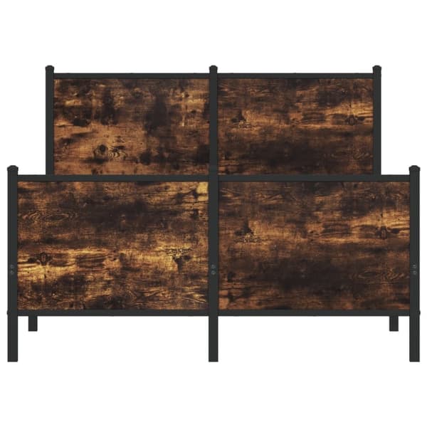 vidaXL sengeramme uden madras 120x190 cm metal røget egetræsfarve