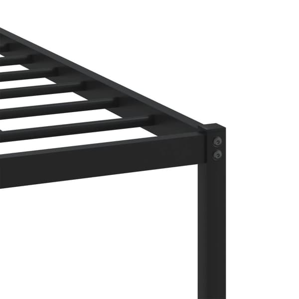 vidaXL Metallinen sängynrunko ilman patjaa savutammi 90x200 cm