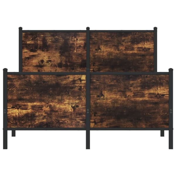 vidaXL sengeramme uden madras 120x200 cm metal røget egetræsfarve