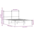 Pikkukuva 11 / 11: vidaXL Metallinen sängynrunko ilman patjaa savutammi 120x190 cm