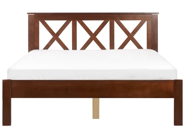 Parisänky tumma puu 140 x 200 cm lakattu mänty sälepohja minimalistinen skandinaavinen perinteinen