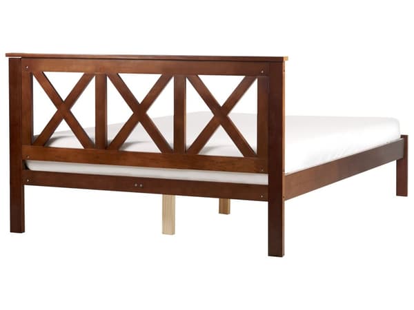 Parisänky tumma puu 140 x 200 cm lakattu mänty sälepohja minimalistinen skandinaavinen perinteinen