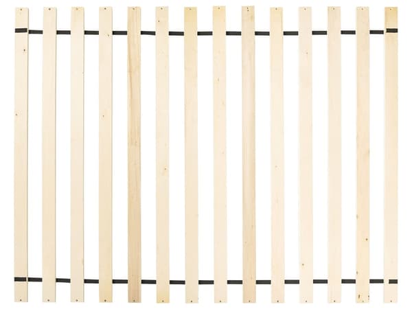 Sänky luonnonvalkoinen 160 x 200 cm buklee verhoilu puinen sälepohja metallijalat moderni perinteinen