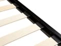 Pikkukuva 8 / 10: Parisänky musta teräs 140 x 200 cm sälepohjalla vaaleanbeige pehmustettu sängynpääty moderni tyyli