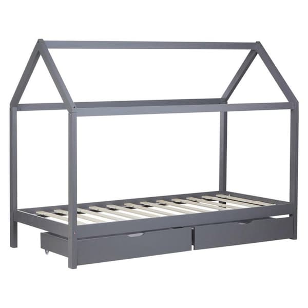 Lit Enfant husgrå 90x200