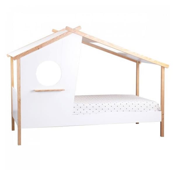 Säng barn 90x200 vit hus