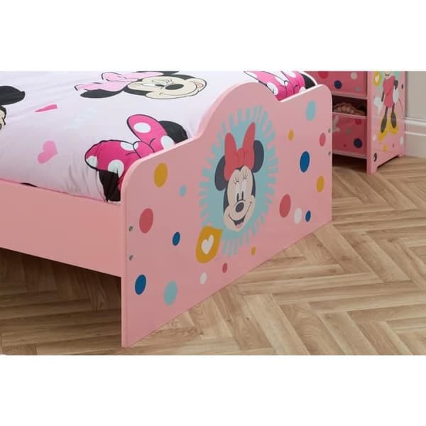 Disney Minnie enkelsäng - DISNEY - Trä - Rosa - Barn - Lamell