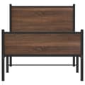 Miniatyrbilde 6 av 11: vidaXL Sengeramme i metall uten madrass brun eik 90x200 cm