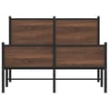 Miniatyrbilde 6 av 11: vidaXL Sengeramme i metall uten madrass brun eik 120x200 cm