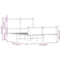 Miniatyrbilde 11 av 11: vidaXL Sengeramme i metall uten madrass brun eik 120x200 cm