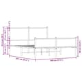 Miniatyrbilde 11 av 11: vidaXL Sengeramme i metall uten madrass brun eik 140x200 cm
