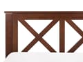 Miniatyrbilde 9 av 11: Dobbeltseng med Treramme Dekorativ Sengegavl 140 x 200 cm Rustikk Design Mørkt Tre