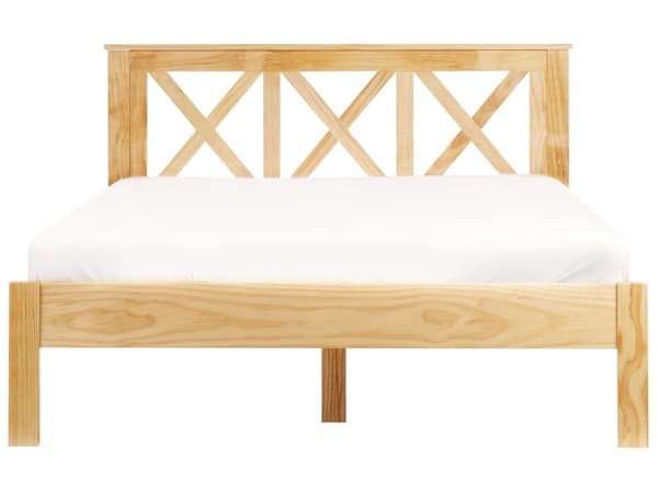 Sengeramme i Lyst Tre Furu Super King Size 140 x 200 cm Skandinavisk Stil