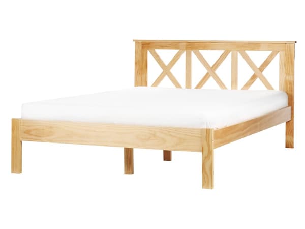 Sengeramme i Lyst Tre Furu Super King Size 140 x 200 cm Skandinavisk Stil
