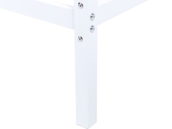 Himmelseng Hvit Metall 180 x 200 cm Lameller av kryssfiner Industriell Minimalistisk Dobbeltseng Soverom
