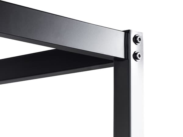 Himmelseng Svart Metall 160 x 200 cm Lameller av kryssfiner Industriell Minimalistisk Dobbeltseng Soverom